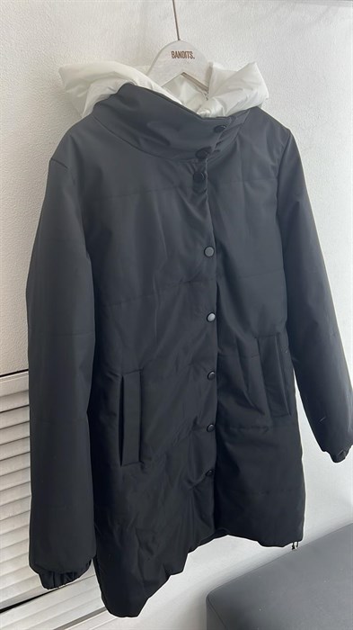 Куртка уддиненная с капюшоном (7820-1) - фото 42345