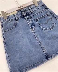 Юбка джинсовая с ремнем (5502-1) - фото 4855