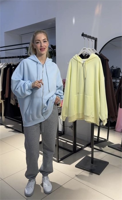 Худи Овер метал молния (9764) 9764 - фото 61100