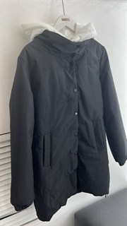 Куртка уддиненная с капюшоном (7820-1)