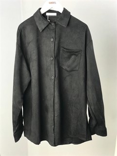 Рубашка замшевая однотонная (105)