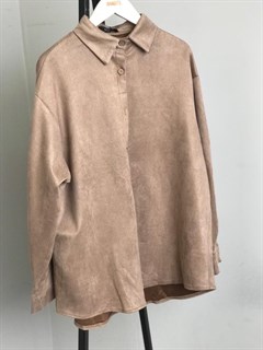 Рубашка однотонная замша  (1318) - фото 49192