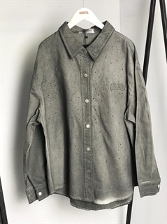Рубашка джинсовая "стразы" (230902) - фото 50149