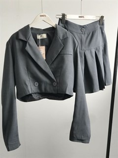 Костюм укороченный пиджак+юбка (108-1) - фото 51073